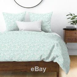 Anchor Mint Nautical Summer Mint Anchor Sateen Duvet Cover by Roostery