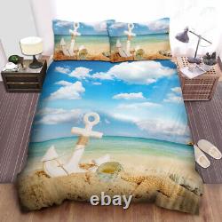 Anchor Starfish Beach Duvet Cover Set Bedding Set Single King Size Pillowcases