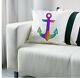 Anchor Tie Dye Colorful Decorative Accent Pillow Cushion Cover Home 20