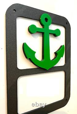 Anchor in 3D Black with Green For Jeep Wrangler JK/JKU Rear Tail Light Covers