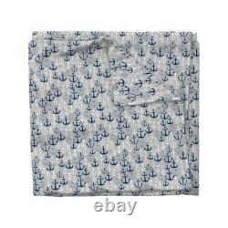 Anchors On Nautical Sailing Summer Boat Ocean Sateen Duvet Cover by Roostery