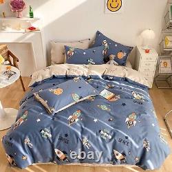 Astronaut Duvet Cover Set Queen 100% Cotton Bedding for Kids Boys Girls Teens