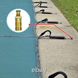 Bargain Brass Poolzilla Pool Safety Cover Brass Anchors for Concrete and Pave
