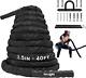 Battle Ropes, Workout Rope With Cover, Steel Anchor & Strap Included, Heavy Rope