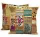 Beige Patchwork Cushion Cover Handmade Boho Indian Pillow Case Home Decor New