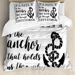 Black and White Duvet Cover Family Anchor