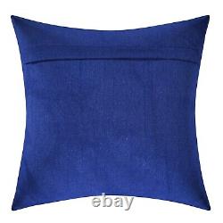Blue Peacock Sofa Cushion Cover Indian Brocade Silk Pilliow Case Covers 12