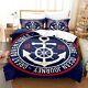 Blue Round Floral Nautical Anchor Picture Print Fashion Home Bedding