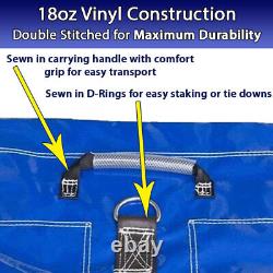 Blue Vinyl Sandbag Cover Anchor Weight 50 Lb Capacity Heavy Duty 10 Pack LOT