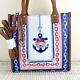 Brighton Anchor And Soul Sailor's Heart Leather Nautical Message Tote