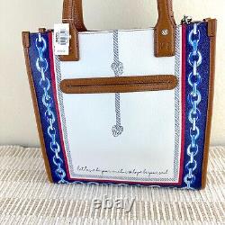 Brighton Anchor and Soul Sailor's Heart Leather Nautical Message Tote