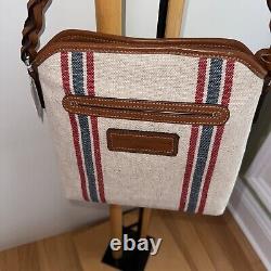 Brighton New Nwt Crew Anchor Bay Costal Nautical Canvas Crossbody Bag $285