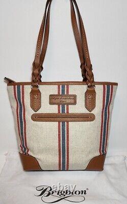 Brighton On Board Captain Tote 3d Anchor Bay Costal Nautical Canvas Handbag$375