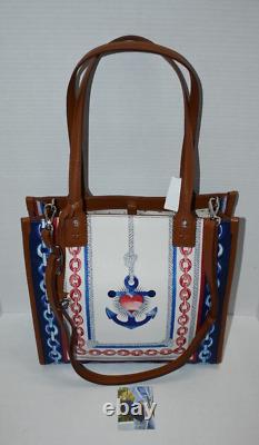 Brighton Sailor Heart Anchor and Soul Leather Tote Bag