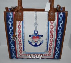 Brighton Sailor Heart Anchor and Soul Leather Tote Bag