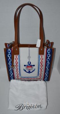 Brighton Sailor Heart Anchor and Soul Leather Tote Bag