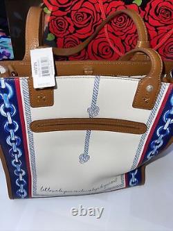 Brighton Sailors Heart Leather Tote Handbag Anchor & Soul H4372n Msrp $475 Nwt