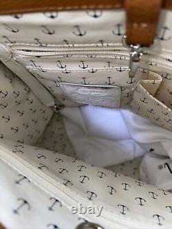 Brighton Sailors Heart Leather Tote Handbag Anchor & Soul H4372n Msrp $475 Nwt