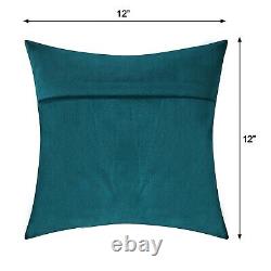 Brocade Silk Cushion Cover Indian Peacock Bedding Sofa Pillow Case Throw 12
