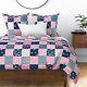 Cheater Wholecloth Navy And Pink Anchor Nautical Sateen Duvet Cover By Roostery