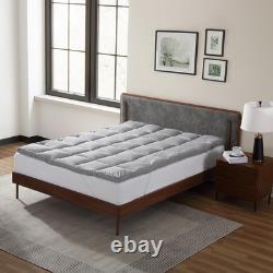 CirclesHome Grey Futon Mattress Toppers with Anti-Slip Anchors Futon Cover