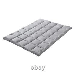 CirclesHome Grey Futon Mattress Toppers with Anti-Slip Anchors Futon Cover