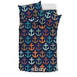 Colorful Anchor Dot Stripe Pattern Bedding Set