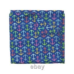 Colorful Anchors Rainbow Anchor Nautical Marine Sateen Duvet Cover by Roostery