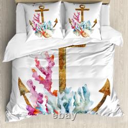 Colorful Duvet Cover Anchor Corals Seaweed