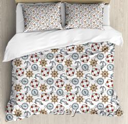 Compass Duvet Cover Set Twin Queen King Sizes with Pillow Shams Bedding