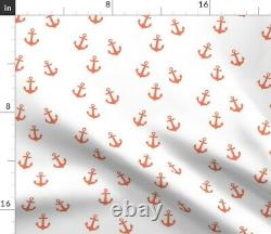 Coral Anchors Nautical Nursery Decor Ocean Girl Sateen Duvet Cover by Roostery