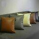 Cushion Cover Case Throw Sofa Decor 100% Real Lambskin Genuine Leather Pillow