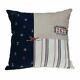 Decorative 20 X 7 X 20 Nautical Multicolor Pillow Cover With Down Insert
