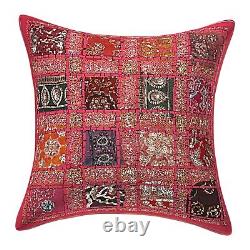 Decorative Cotton Cushion Cover Indian Sofa Pillow Case Patchwork Cushions Throw