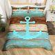 Duvet Cover Sets Twin Size, Old Plank Bedding Set 2 Pcs For Twin 68x90 Anchor
