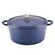 Enameled Cast Iron Dutch Oven/casserole Pot With Lid, 6 Quart Anchor Blue
