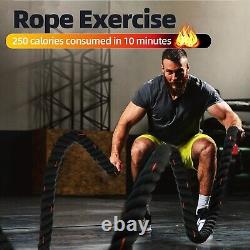 GSE Heavy Battle Rope, 1.5/2 Diameter Workout Battle Ropes for Home Gym & O