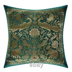 Green Peacock Bedding Sofa Cushion Cover Indian Decorative Pillow Case Cover 12