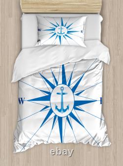 Grunge Compass Duvet Cover Set Twin Queen King Sizes with Pillow Shams