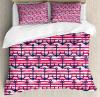 Harbour Stripe Duvet Cover Set With Pillow Shams Blue Anchors Print