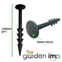 Heavy Duty Ground Cover Pegs 6 150mm Weed Control Membrane Fabric Fixing Anchor