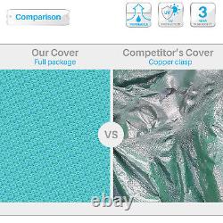 Heavy Duty Inground Pool Safety Winter Pool Cover with Anchor Tools Turquoise