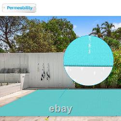 Heavy Duty Inground Pool Safety Winter Pool Cover with Anchor Tools Turquoise