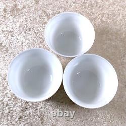 Hermes Tea Cup Saucer with Top Cover Lid CHAINE D'ANCRE PLATINUM x 3 Sets