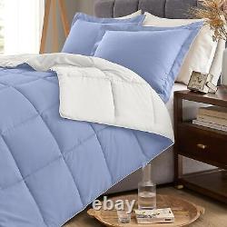 Homelike Moment California King Comforter Set Blue/White, Lightweight Reversi