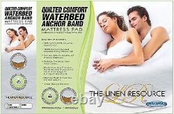 INNOMAX The Linen Resource Quilted Comfort Waterbed Anchor Band Custom Fit Mattr