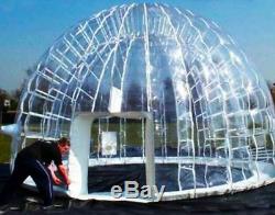 Inflatable Hot Tub Spa Solar Clear Dome Cover Tent Structure With Pump & Anchors