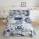 Jejeloiu Kids Anchor Decor Bedding Set King Size Rudder Print Duvet Cover For