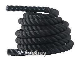 KETTLEBELLKON Pro Grade Battle Rope 38mm x 9m with anchor strap 199