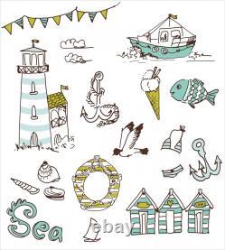 Kids Duvet Cover Set Lighthouse Anchor Seagull